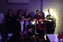 My entourage, backstage at Crazy Bull, Alanya. Worlds best bodyguard Mesut, on the right.